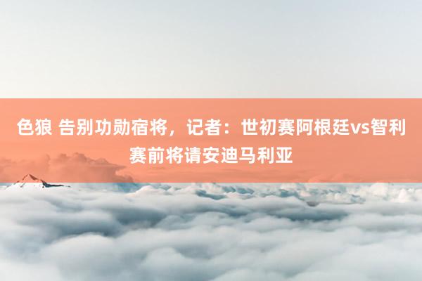 色狼 告别功勋宿将，记者：世初赛阿根廷vs智利赛前将请安迪马利亚