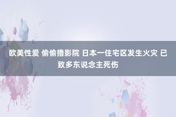 欧美性爱 偷偷撸影院 日本一住宅区发生火灾 已致多东说念主死