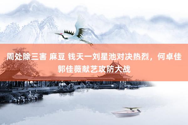 周处除三害 麻豆 钱天一刘星池对决热烈，何卓佳郭佳薇献艺攻防大战