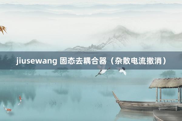 jiusewang 固态去耦合器（杂散电流撤消）