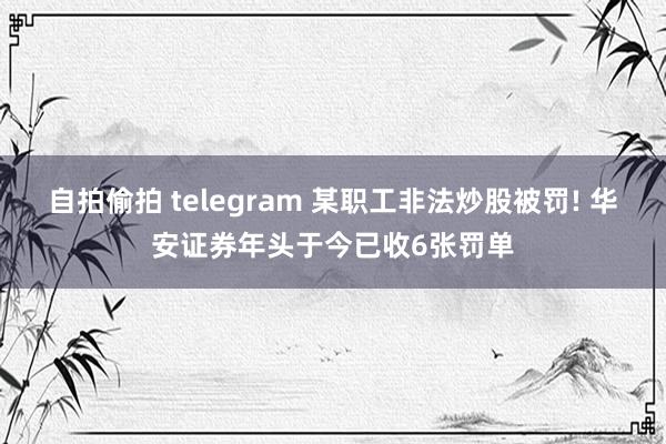 自拍偷拍 telegram 某职工非法炒股被罚! 华安证券年