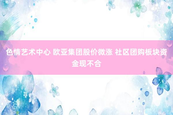 色情艺术中心 欧亚集团股价微涨 社区团购板块资金现不合
