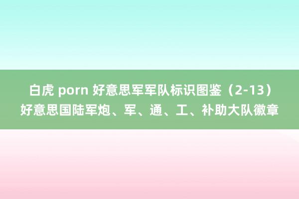 白虎 porn 好意思军军队标识图鉴（2-13）好意思国陆军炮、军、通、工、补助大队徽章