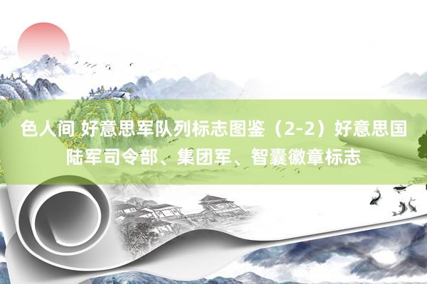 色人间 好意思军队列标志图鉴（2-2）好意思国陆军司令部、集团军、智囊徽章标志