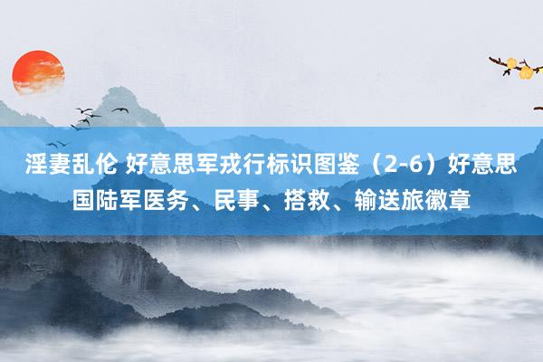 淫妻乱伦 好意思军戎行标识图鉴（2-6）好意思国陆军医务、民